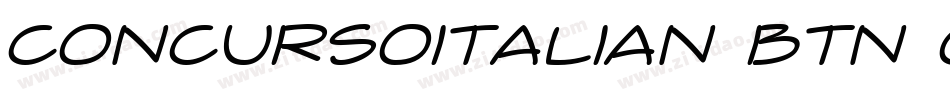 ConcursoItalian BTN Oblique字体转换
